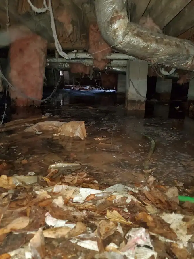 Crawl space flood assessment for Commercial Water Damage Restoration in Vernon Hills